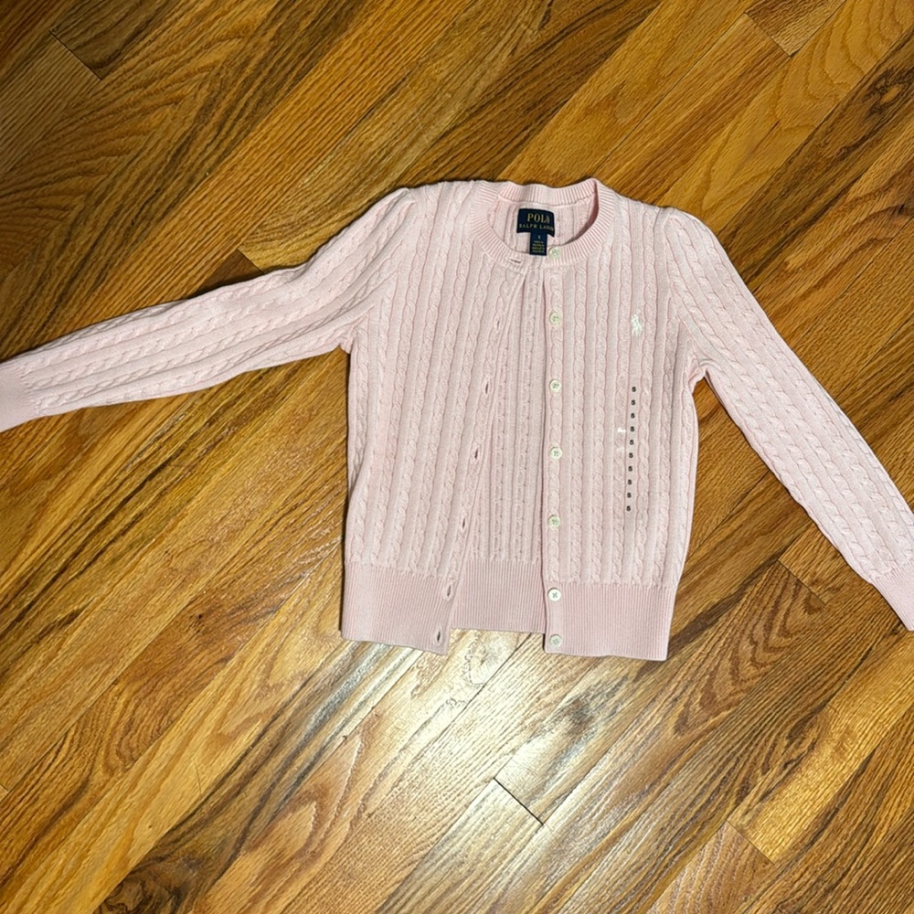 Polo by Ralph Lauren Cable Knit Pink Sweater.